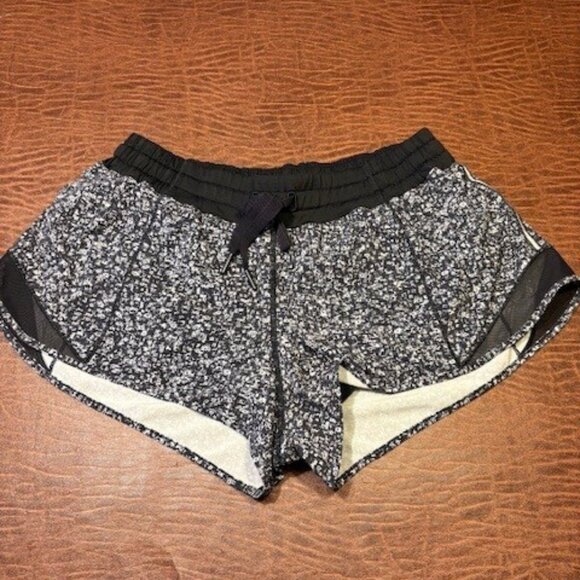 Lululemon Shorts with built in underwear Size 10 Floral design - Picture 1 of 6